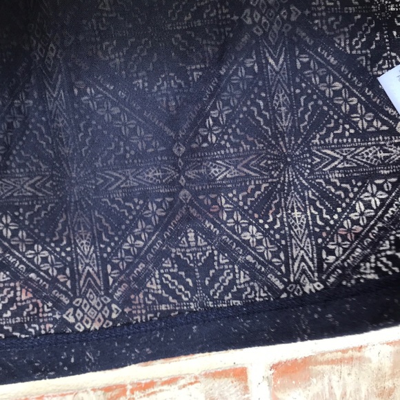Cato Navy Blue Thin Soft Tribal Print Tank Top S - Picture 5 of 8